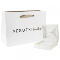 Pendientes Aro Eguzkilore Oro Blanco y Diamantes