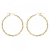 Pendientes Aro Enredado Plata Dorada 33mm