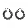 Pendientes Aro Gallonado Rutenio 20mm