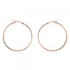 Pendientes Aro Grande Plata Rosa 50mm