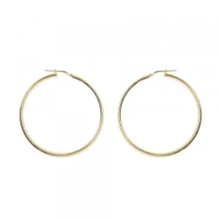 Pendientes Aro Grande Plata Dorada 45mm