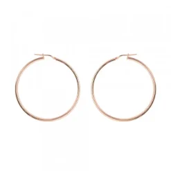 Pendientes Aro Grande Plata Rosa 45mm