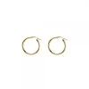 Pendientes Aro Martelé Plata Dorada 20mm