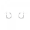 Pendientes Aro Mini Cuadrado Plata 12mm