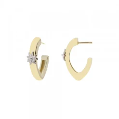Pendientes Aro Olatu Plata Dorada