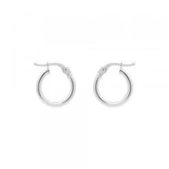 Pendientes Aro Oro Blanco 18kt.