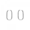 Pendientes Aro Oval Plata 22mm