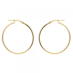 Pendientes Aro Plata Dorada 32mm