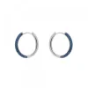 Pendientes Aro Plata y Circonitas Azules