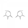 Pendientes Aro Punk Plata 12mm