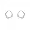 Pendientes Aro Punk Plata y Circonitas 15mm