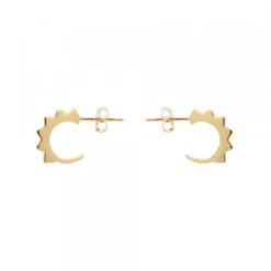 Pendientes Aro Punky Plata Dorada 10mm