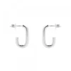 Pendientes Aro Rectangular Plata 19mm