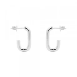 Pendientes Aro Rectangular Plata 19mm