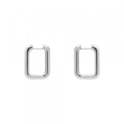 Pendientes Aro Rectangular Plata 18mm