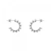 Pendientes Aro Relieve Plata 12mm