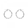 Pendientes Aro Trenzado Plata 25mm