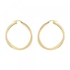 Pendientes Aros Entorchados Plata Dorada 38mm