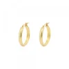 Pendientes Aros Plata Dorada 16mm
