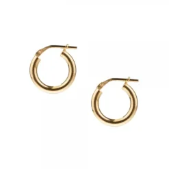 Pendientes Aros Plata Dorada 15mm