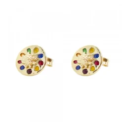 Pendientes Arrue Plata Dorada 11mm
