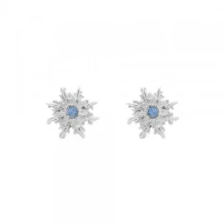 Pendientes Basic Colors Plata y Circonita Azul