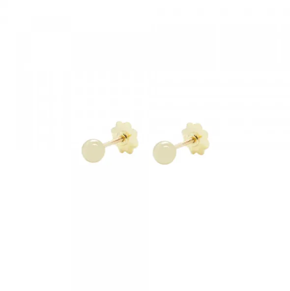 Pendientes Bebé Bola Oro Amarillo 3mm