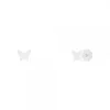 Pendientes Bebé Mariposa Oro Blanco 4mm