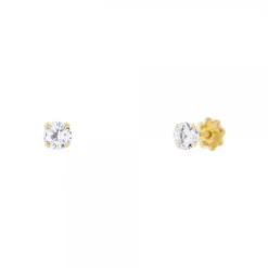 Pendientes Bebé Oro y Circonita 3,5mm