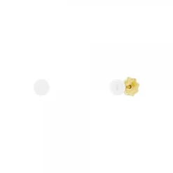 Pendientes Bebé Oro y Perla 3mm