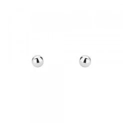Pendientes Bola Oro Blanco 3mm