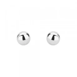 Pendientes Bola Oro Blanco 7mm