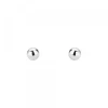 Pendientes Bola Oro Blanco 4mm