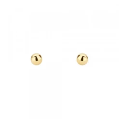 Pendientes Bola Oro 3mm