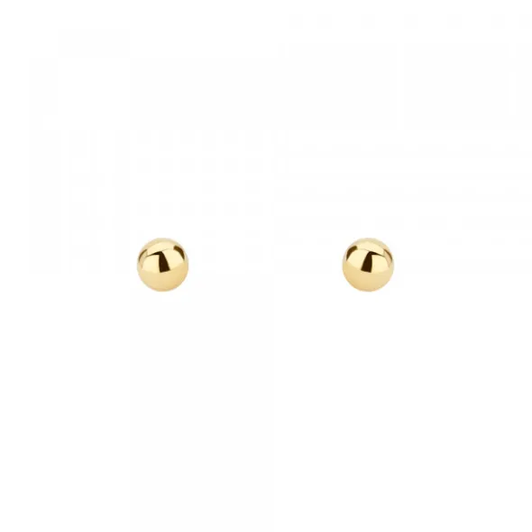 Pendientes Bola Oro 3mm
