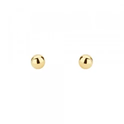Pendientes Bola Oro 4mm