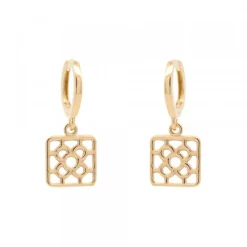 Pendientes Cripa Baldosa Bilbao Plata Dorada