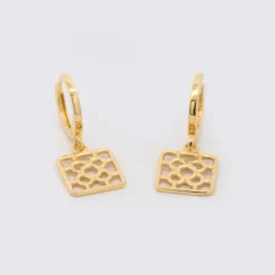 Pendientes Cripa Baldosa Bilbao Plata Dorada