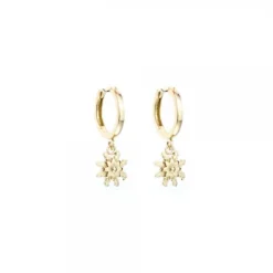 Pendientes Cripa Eguzkilore Plata Dorada 11mm