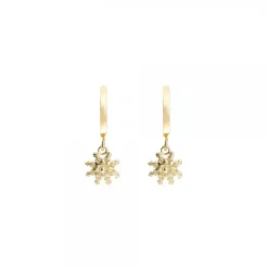 Pendientes Cripa Eguzkilore Plata Dorada 11mm