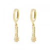 Pendientes Cripa Letras Ama de Plata Dorada 11mm