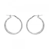 Pendientes Doble Aro Entorchado Plata 22mm