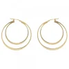 Pendientes Doble Aro Plata Dorada 40mm