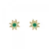 Pendientes Eguzkilore Oro y Esmeralda