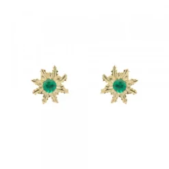 Pendientes Eguzkilore Oro y Esmeralda