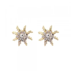 Pendientes Eguzkilore Oro Bicolor 12mm