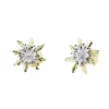 Pendientes Eguzkilore Oro Bicolor y Brillante 12mm