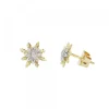 Pendientes Eguzkilore Oro Bicolor y Brillante 9mm
