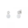 Pendientes Eguzkilore Plata y Perla Cultivada 8,5mm