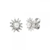 Pendientes Eguzkilore Plata y Perla 14mm